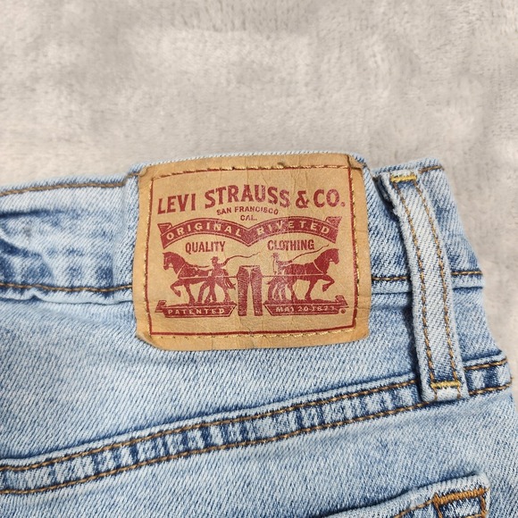 Levi's Wedgie Straight Jeans Womens 26 Blue High Rise Slim Distressed Light Wash - Picture 4 of 15